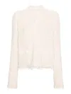 Moncler Cotton Padded Cardigan In White