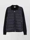 Moncler Cotton Padded Cardigan Zip In Black