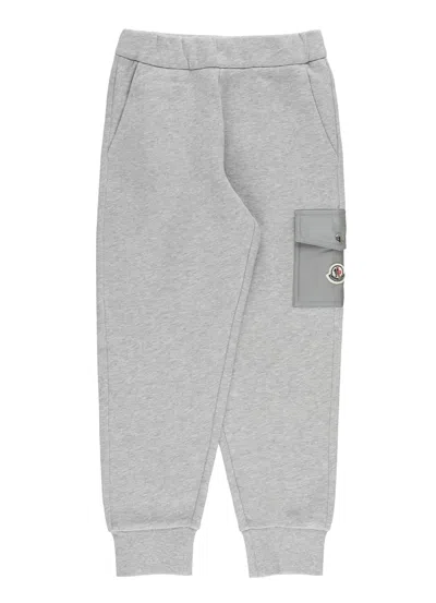 Moncler Kids' Cotton Pants In Gray