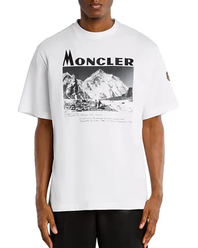 Moncler K2 Print Short-sleeve Cotton Jersey T-shirt In White