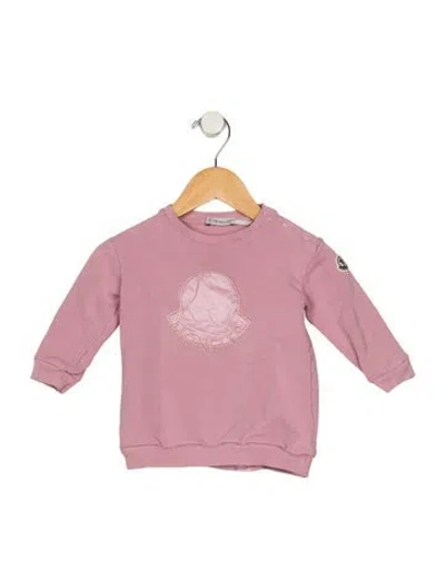 Pre-owned Moncler Babies' Cotton Pink Casual Sweatshirt With Side Snap Closure