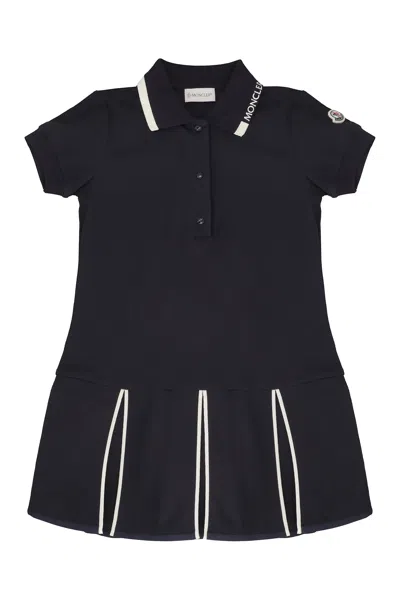 MONCLER COTTON PIQUE POLO DRESS