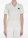 Moncler Short Sleeves Polo Shirt Clothing In White