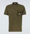 Moncler Cotton Piqué Polo Shirt In Green
