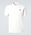Moncler Cotton Piqué Polo Shirt In White