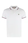 Moncler Cotton Polo Shirt With Logo In White