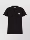 Moncler Logo Patch Cotton Pique Polo Shirt Clothing
