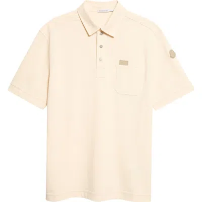 Moncler Cotton Piqué Polo In Pink