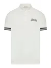 Moncler Cotton Piquet Polo With Logo In Nude & Neutrals