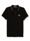 Moncler Givenchy Address Band Slim Cotton Polo Shirt In Black