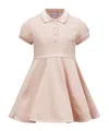 Moncler Cotton Polo Shirt Dress In Pink
