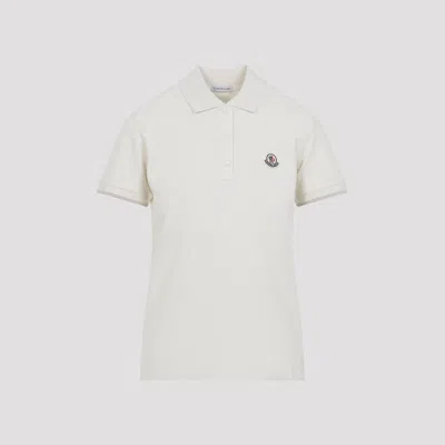 Moncler Cotton Polo Shirt For Women In Transparent