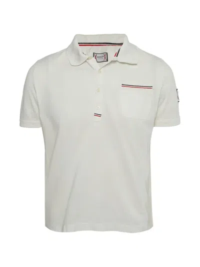 Pre-owned Moncler Cotton Polo Shirt In Neutrals