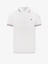 Moncler White Cotton Short-sleeved Polo T-shirt In White