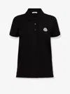 Moncler Logo Patch Cotton Pique Polo Shirt Clothing