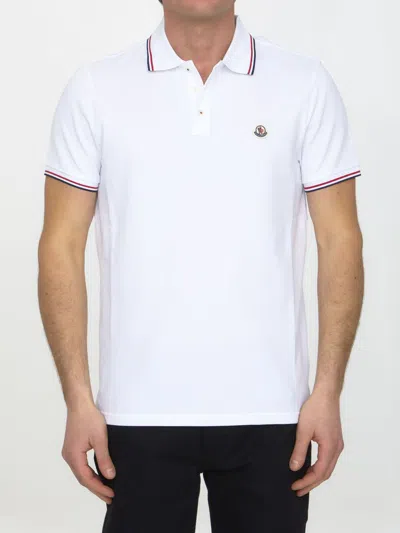 MONCLER COTTON POLO SHIRT WITH LOGO