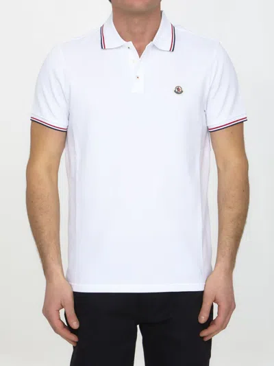 MONCLER COTTON POLO SHIRT WITH LOGO