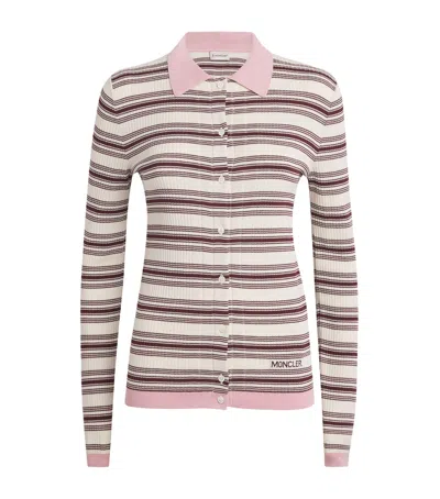 Moncler Cotton Polo Sweater In White