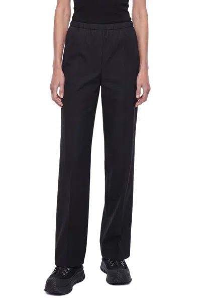 Moncler Cotton Poplin Pants In Black