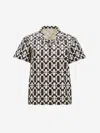 Moncler Chemise À Manches Courtes En Coton À Imprimé Géométrique
