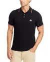 Moncler Cotton Regular Fit Polo Shirt In Black