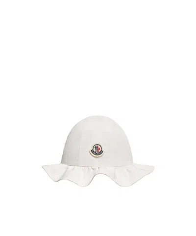 Moncler Cotton Reversible Wide Brim Hat In White