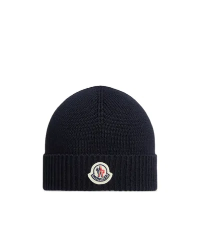 Moncler Cotton Rimless Cap In Black