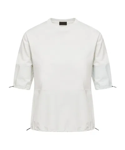 Moncler Cotton  Ripstop T-shirt In White