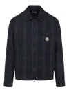 Moncler Checked Long Sleeve Shirt In Black