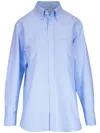 Moncler Cotton Shirt In Blue