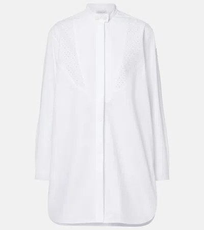 Moncler San Gallo Cotton Poplin Shirt In White