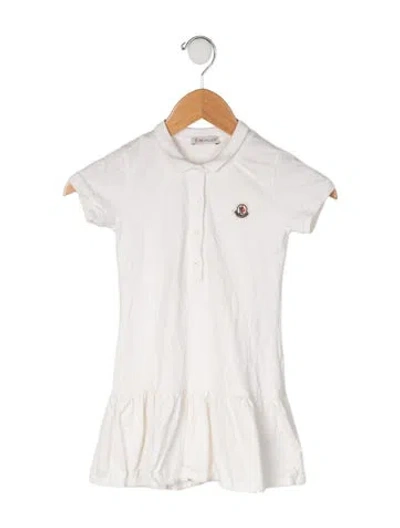 Pre-owned Moncler Babies' Cotton Short Sleeve Dress In White