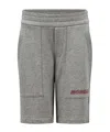 Moncler Cotton Shorts In Gray