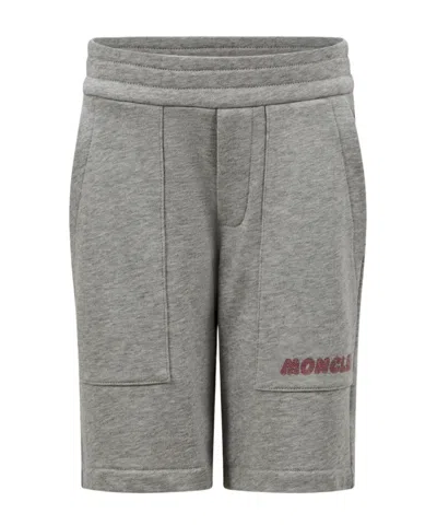 Moncler Cotton Shorts In Gray