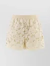 Moncler Macramé Shorts In Neutral