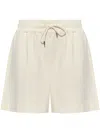 Moncler Grenoble Shorts With Logo Patch In Neutral