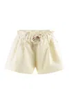 Moncler Cotton-blend Drawstring Shorts In Panna