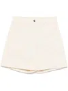 Moncler Cotton Gabardine Bermuda Shorts Clothing In White