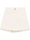 Moncler Cotton Gabardine Bermuda Shorts Clothing In White