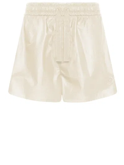 Moncler Cotton Shorts In White