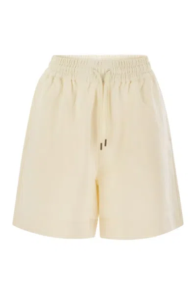 Moncler Drawstring-waist Knee-length Shorts In Neutral