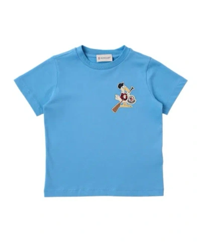 Moncler Cotton Shortsleeve Tshirt In Black