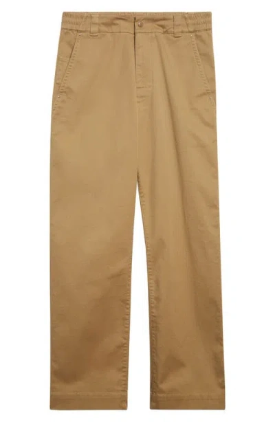 Moncler Cotton Stretch Gabardine Pants In Brown