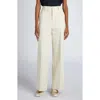 Moncler Cotton Stretch Twill Straight Leg Pants In Ivory