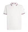 Moncler Striped Trim Polo Shirt In White