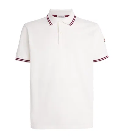 MONCLER COTTON STRIPED-TRIM POLO SHIRT