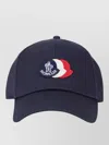 Moncler L20913b000210u618 Tricolour Logo Baseball Cap In Orange