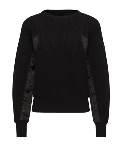Moncler Cotton Sweater In Black