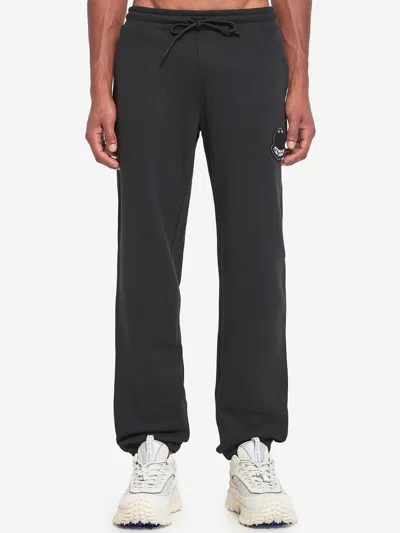 Moncler Cotton Sweatpants In Gray