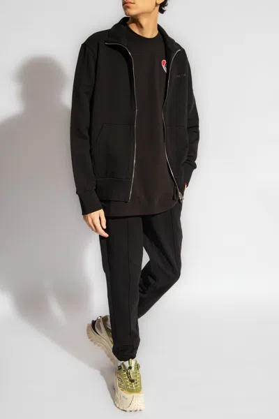 Moncler Cotton Sweatpants In Black